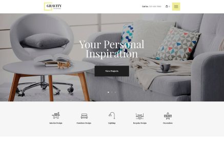 Gravity- A Contemporary Interior Design & Furnitu 1.3.0 WordPress Theme