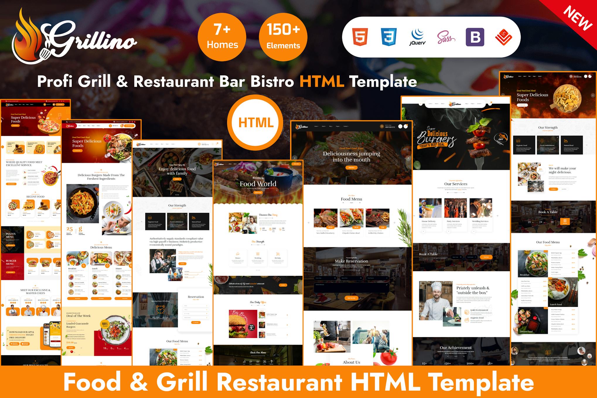 Grillino - Grill, Restaurant & Food HTML Template