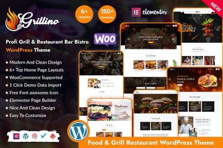 Grillino- Grill & Restaurant 1.5.5 WordPress Theme