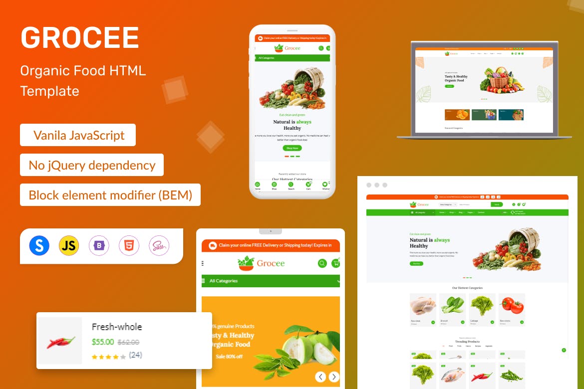 Grocee - Organic Food HTML Template