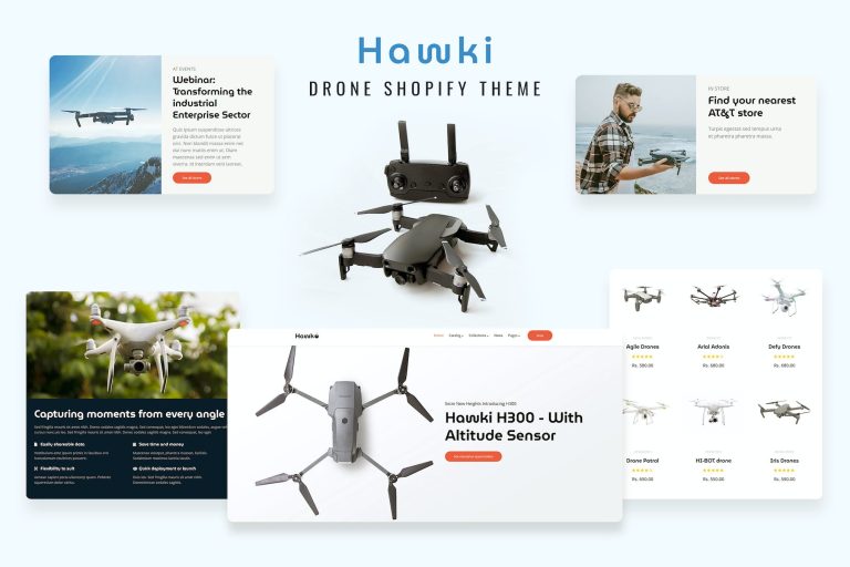 Hawki – Drone Single Product eCommerce Shopify