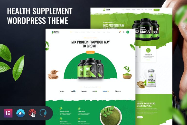 Purefit – Health Supplement WordPress Theme