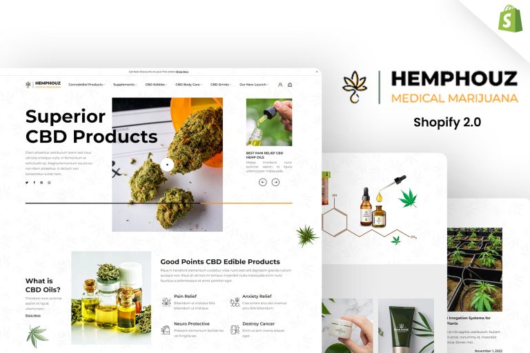 Hemphouz – Medical Cannabis Shopify Store Theme