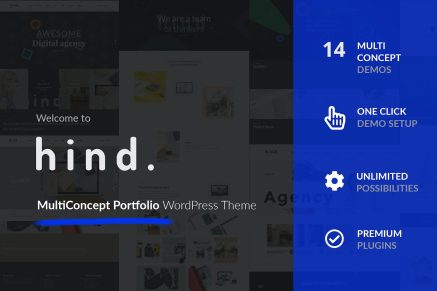 Hind- Multi-Concept Portfolio & Photography 2.4.3 WordPress Theme