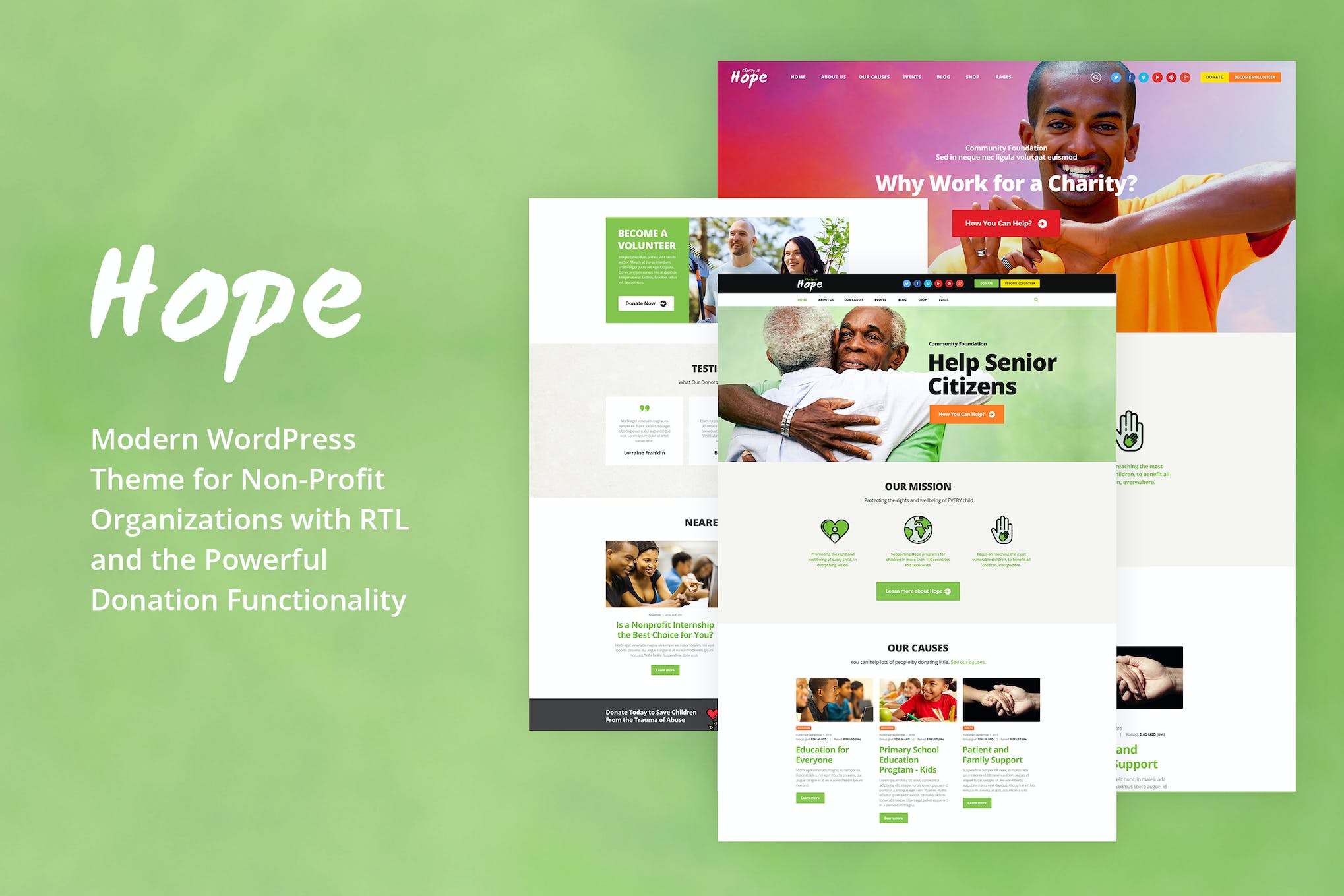 Hope- Non-Profit, Charity & Donations 3.0.0 WordPress Theme