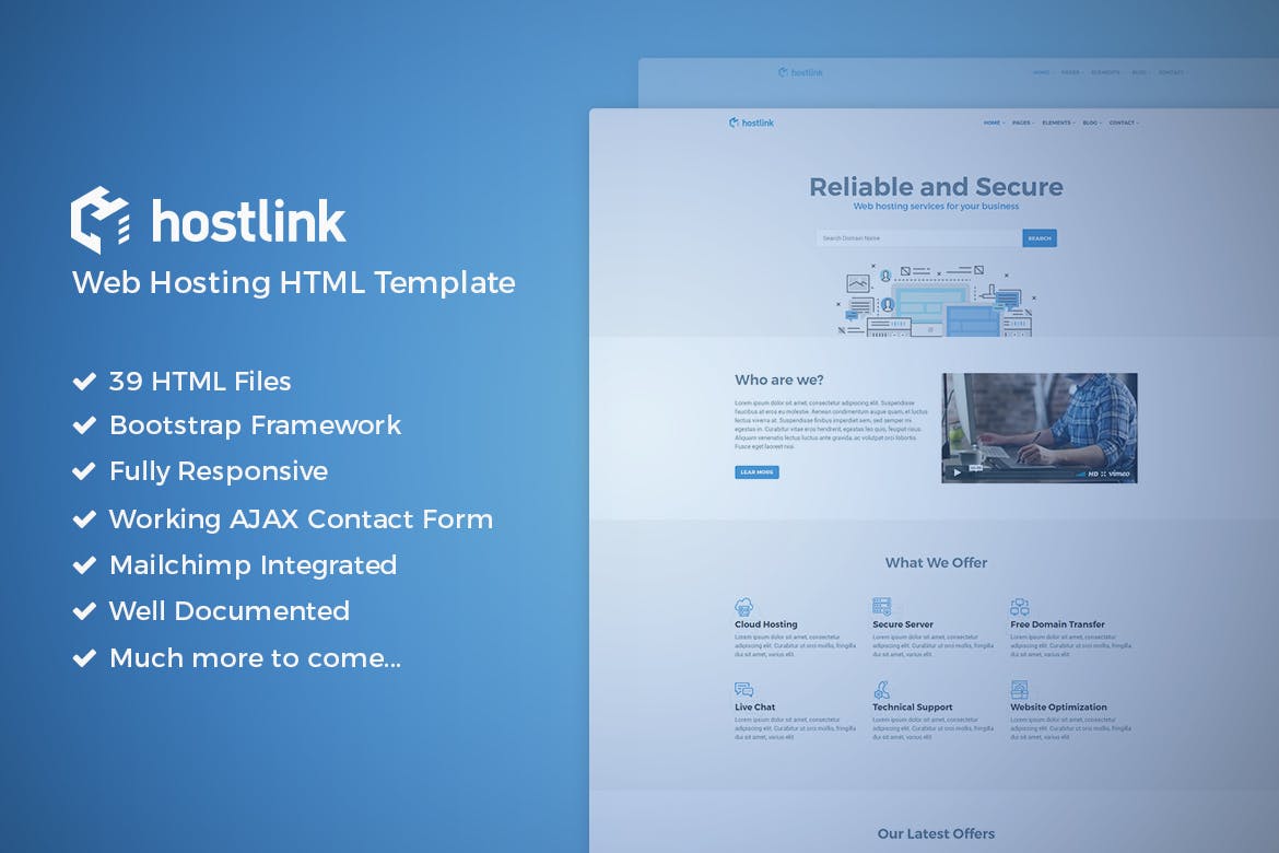 Hostlink - Web Hosting HTML Template