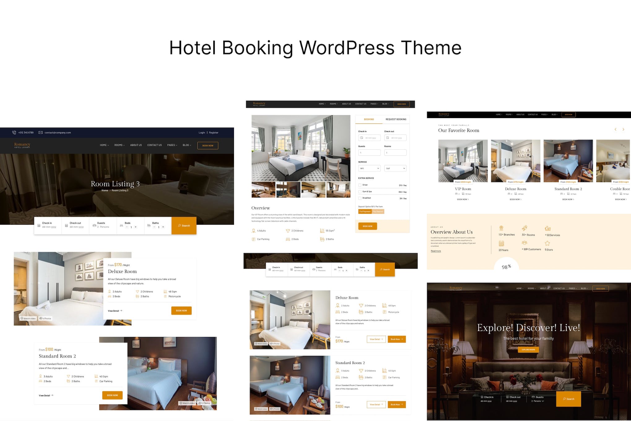 Hotel Booking- Romancy 1.3.1 WordPress Theme