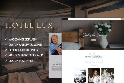 Hotel Lux- Resort & Hotel 1.3.2 WordPress Theme