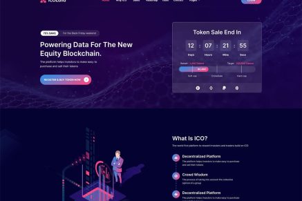ICOLand - NFT landing page & Crypto HTML Template