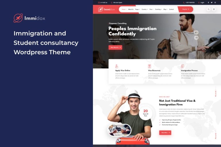 Immidox – Immigration Wordpress Theme