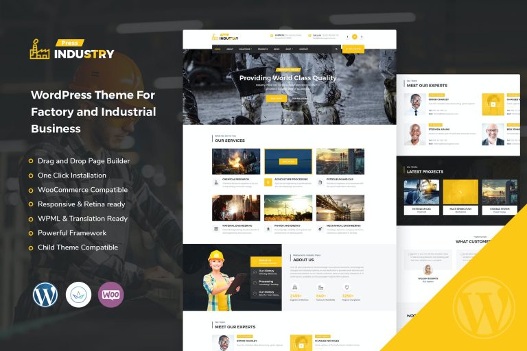Industry – Factory and Industrial WordPress Theme