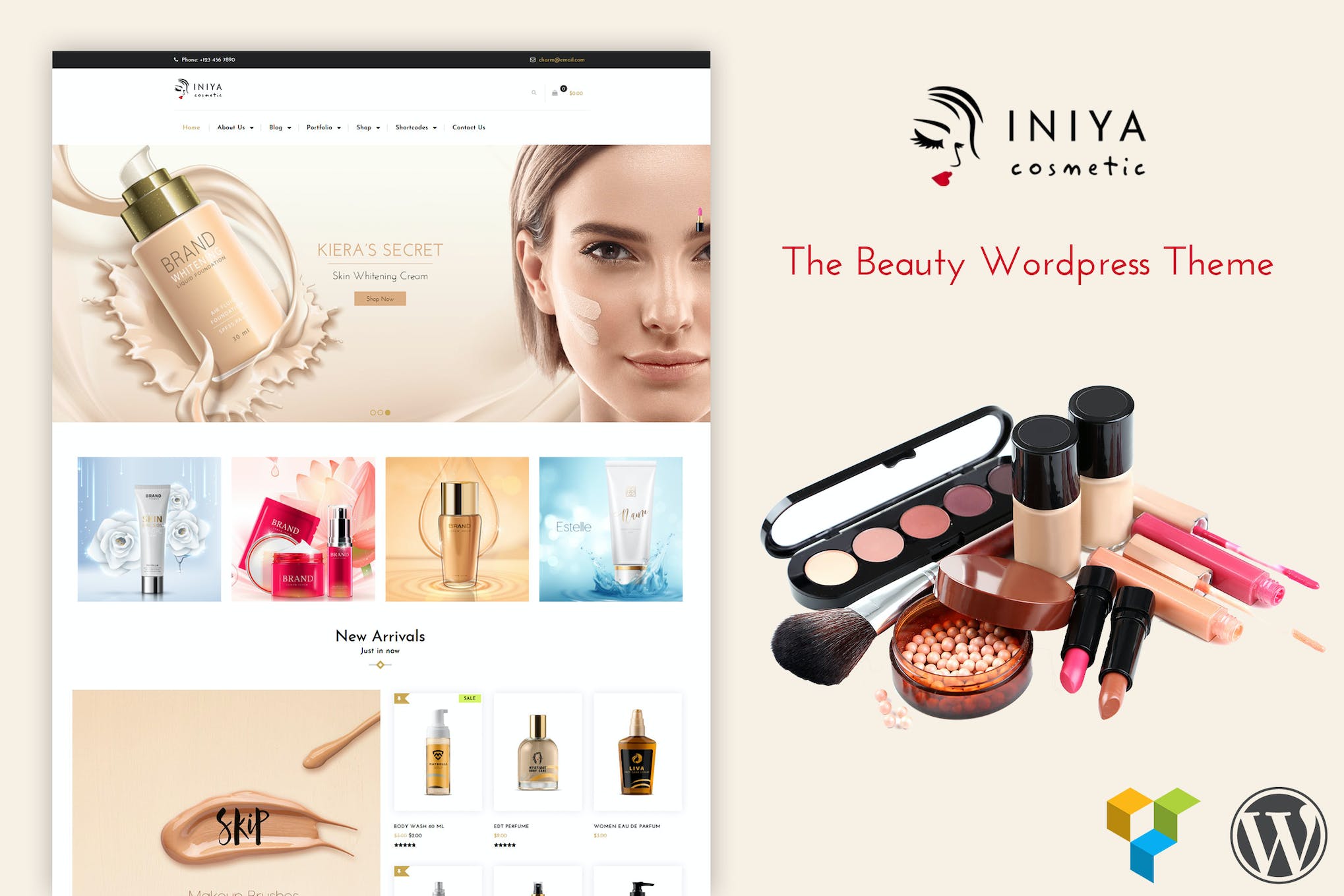 Iniya - Beauty Cosmetic 3.5 WordPress Theme