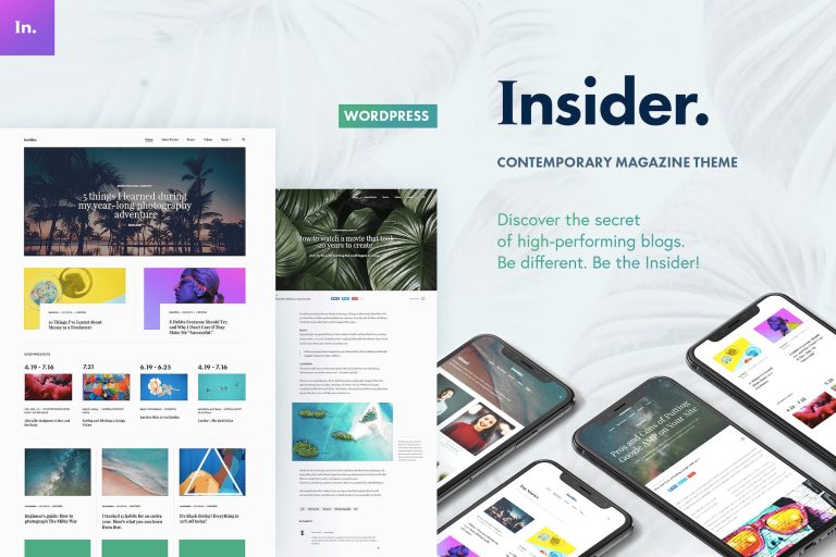 Insider – Contemporary Magazine and Blogging WordPress Theme