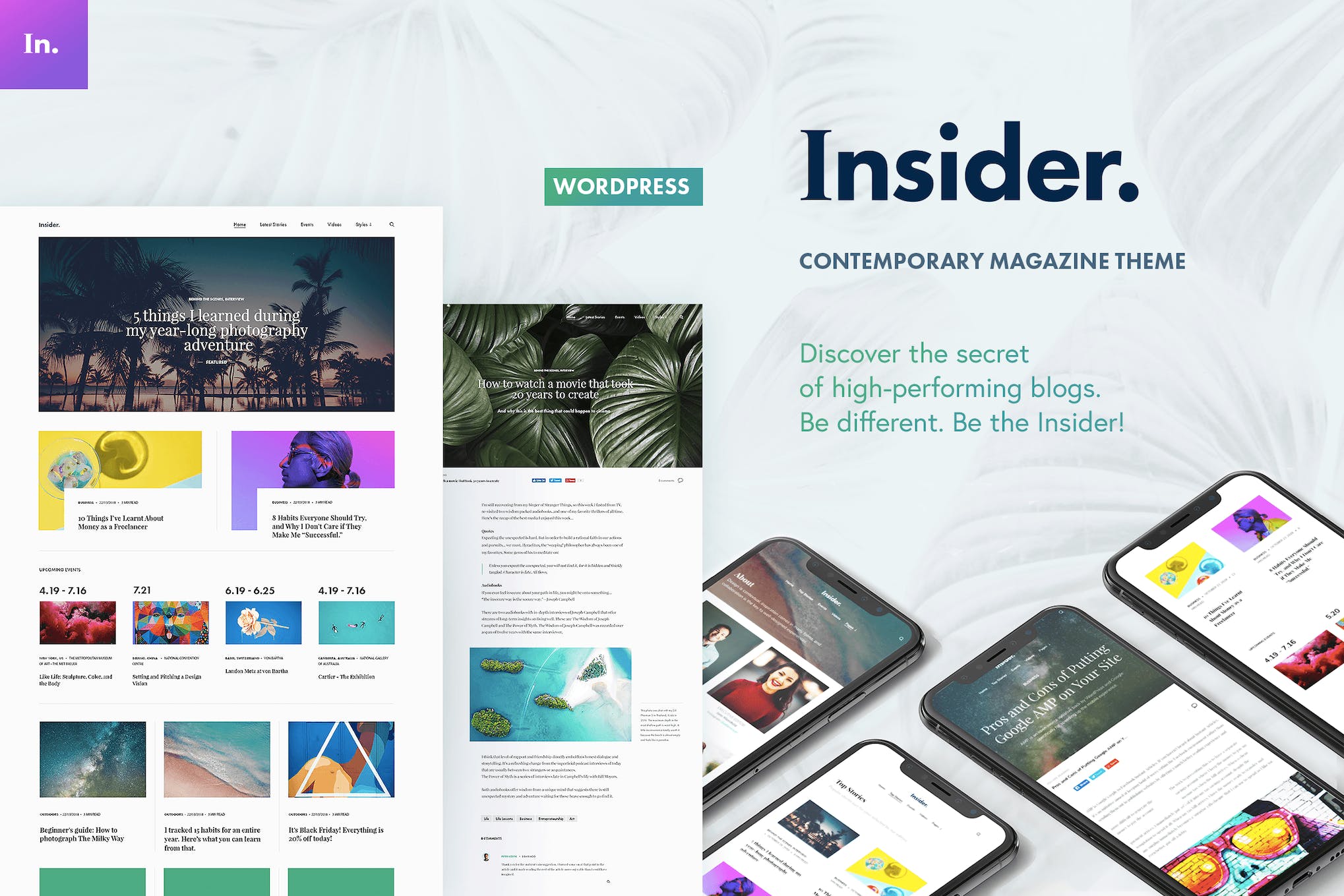 Insider- Contemporary Magazine and Blogging 1.5 WordPress Theme