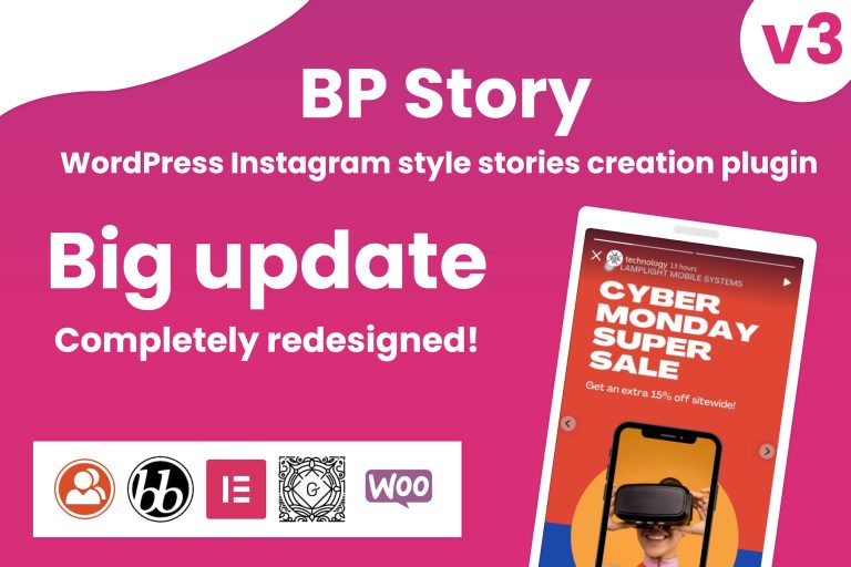 Instagram style stories for WordPress – BP Story