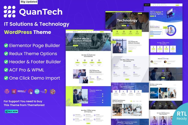 Quantech – IT Solutions & Technology WordPress Theme