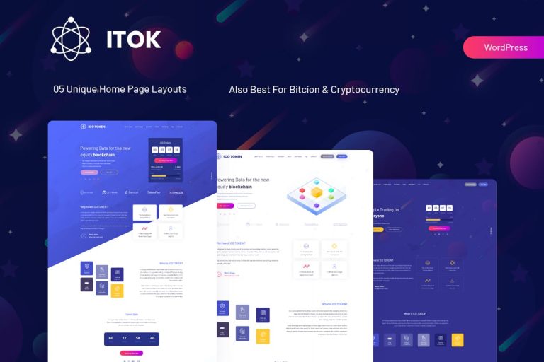 ITok – ICO and Cryptocurrency WordPress Theme