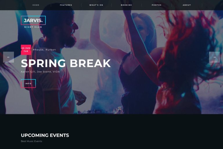 Jarvis – Night Club, Concert, Festival WordPress Theme