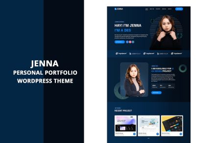 Jenna- Personal Portfolio 1.0 WordPress Theme