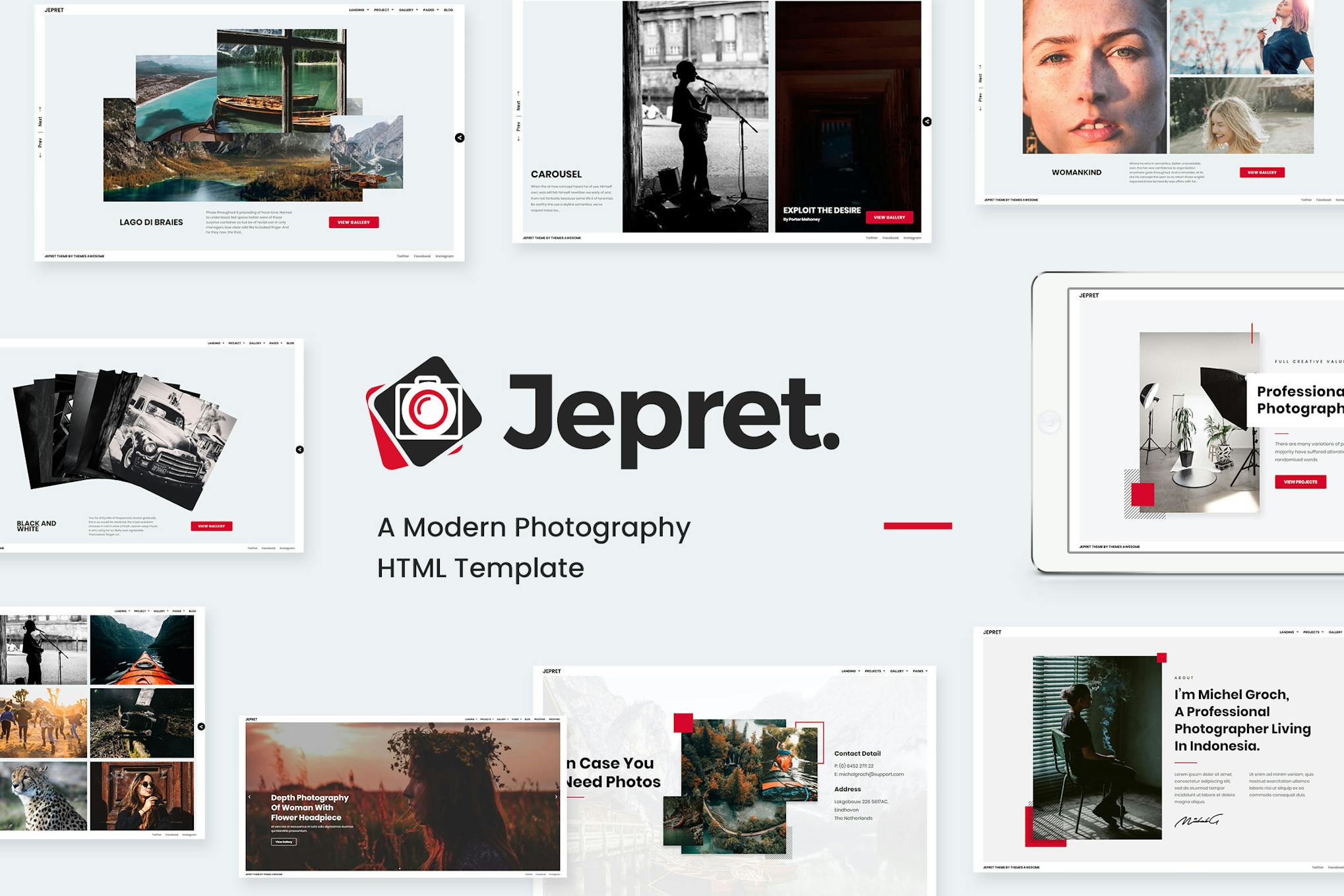 Jepret - Modern Photography HTML Template