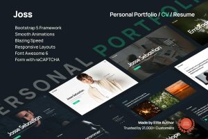 Joss – Personal Portfolio WordPress Theme
