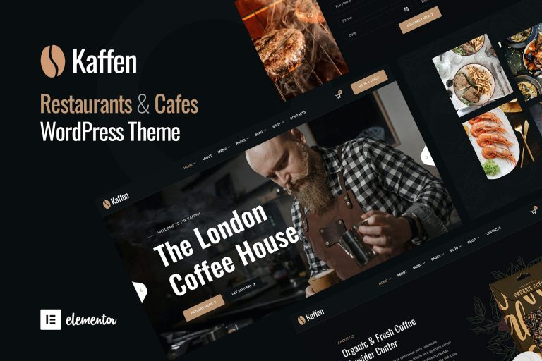 Kaffen – Cafe Restaurant Elementor WordPress Theme