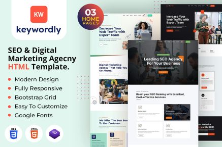 Keywordly - Digital Marketing Agency HTML Template