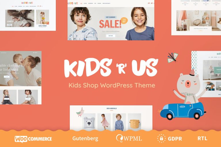 Kids R Us – Toy Store and Kids Clothes Shop WordPress Theme