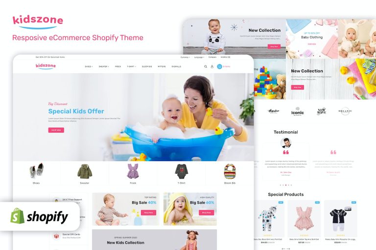 KidsZone – Kids & Children Fashion Shopify Store