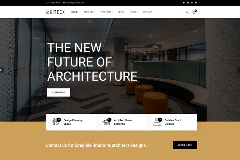 Kitecx – Architecture & Interior WordPress Theme