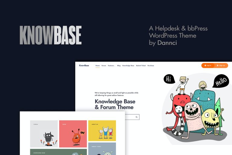 KnowBase – A Helpdesk & bbPress WordPress Theme