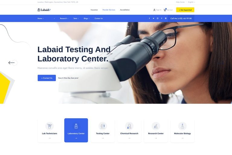 Labaid – Laboratory & Science Research Theme