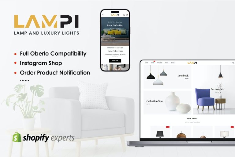 LAMPI – Lamp & Luxury Lights Shopify Theme