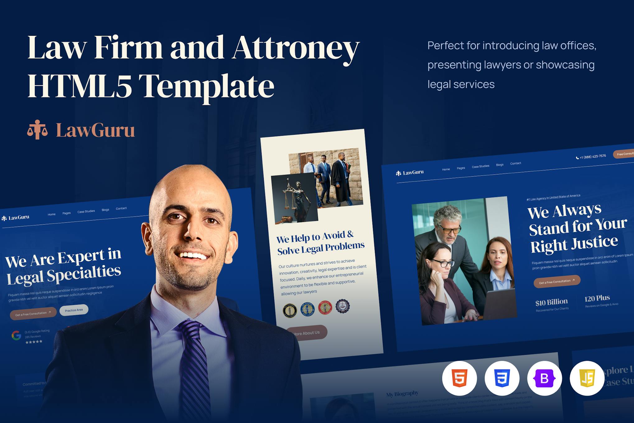 LawGuru - Law Firm and Attorney Html Template