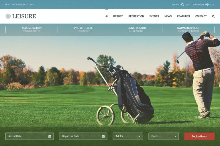 Leisure – Hotel WordPress Theme