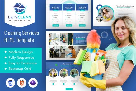 LetsClean - Cleaning Services HTML Template