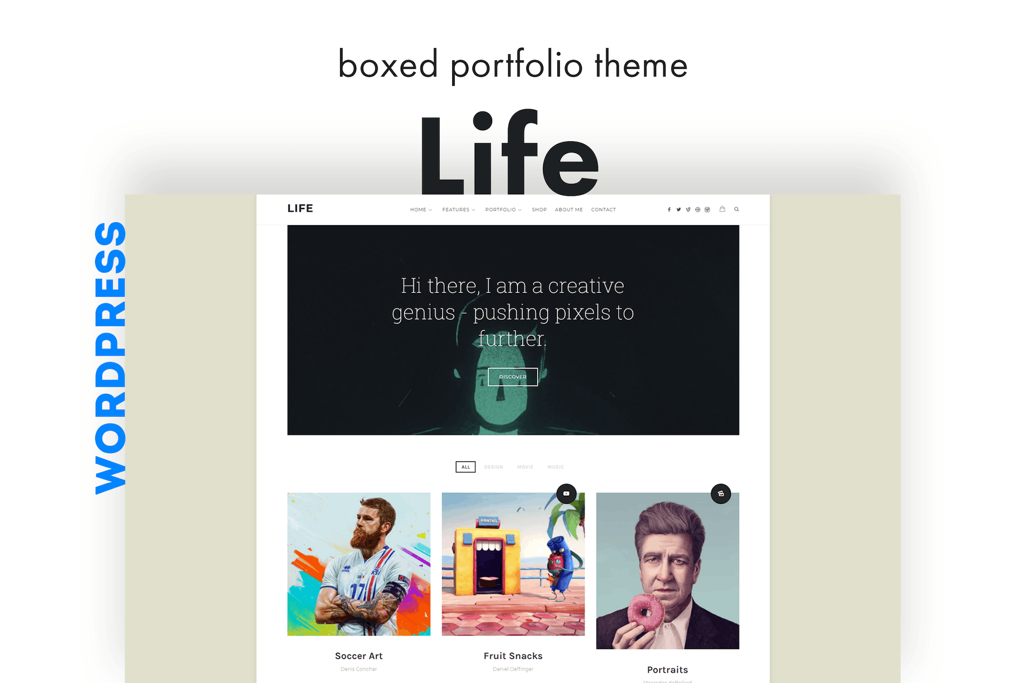 Life- Boxed Portfolio 1.2.0 WordPress Theme