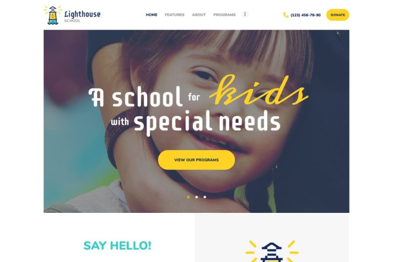 Lighthouse – School for Handicapped Kids WordPress Theme