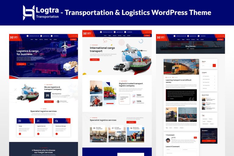 Logtra – Transportation & Logistics WordPress Theme