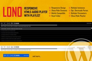 Lono – Responsive HTML5 Audio Player With Playlist