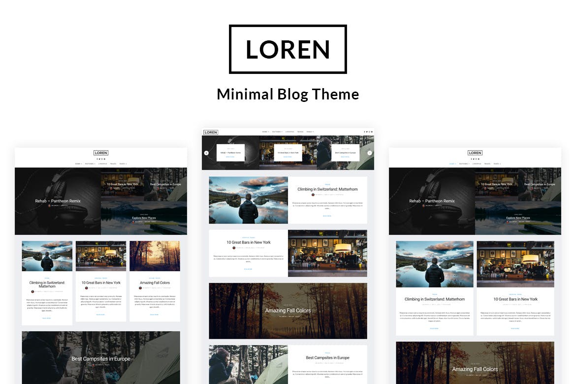 Loren Minimal Personal Blog 2.6.5 WordPress Theme