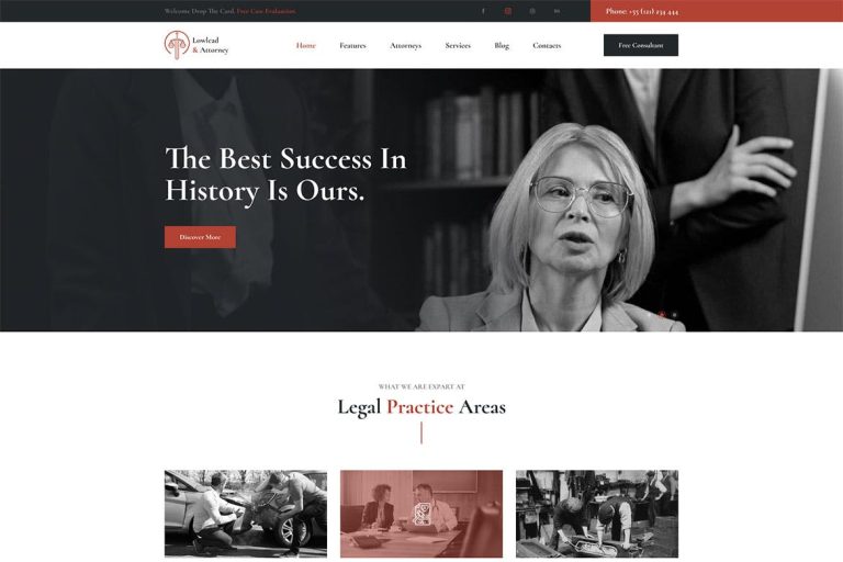 Lowlead – Attorney & Lawyers WordPress Theme