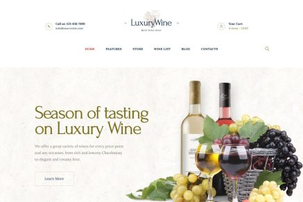 Luxury Wine- Liquor Store & Vineyard 1.1.13 WordPress Theme