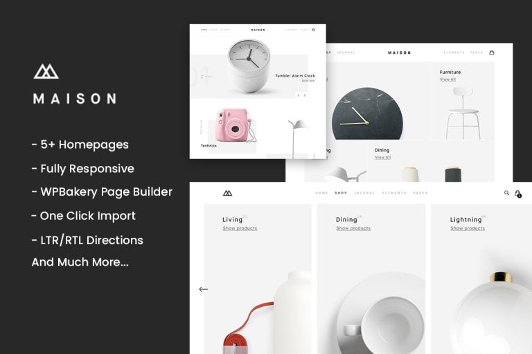Maison – Minimalist eCommerce WordPress Theme