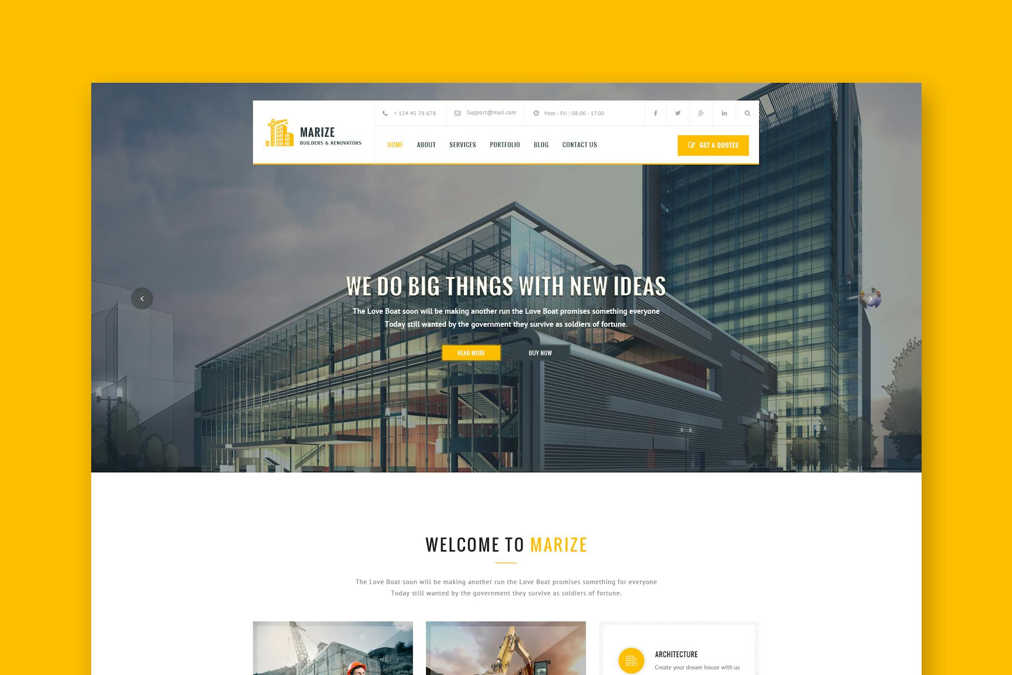 Marize - Construction & Building HTML Template