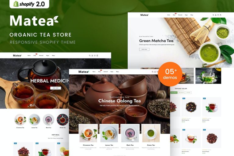 Matea – Organic Tea Store Shopify Theme