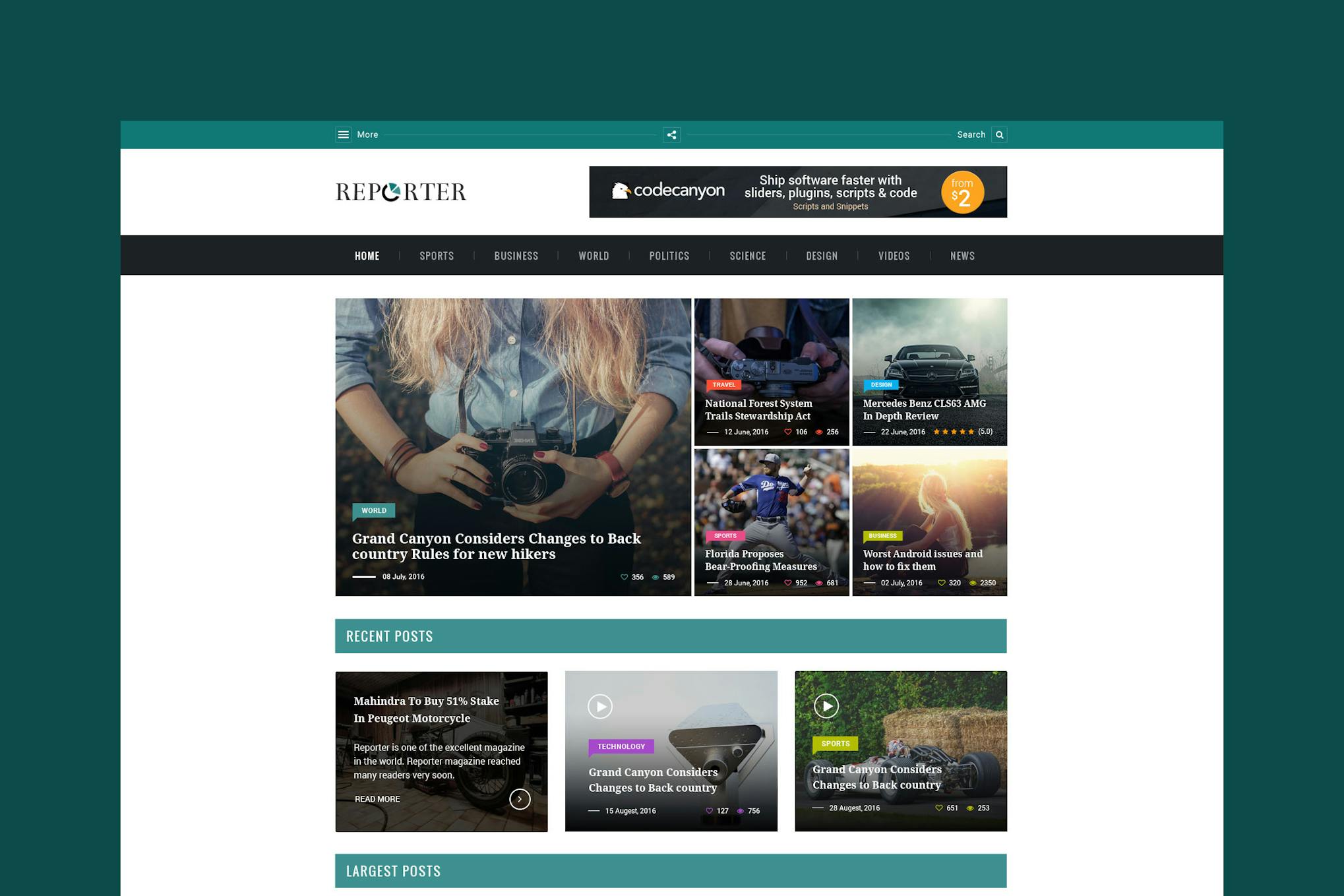 Max Reporter - HTML Magazine Template
