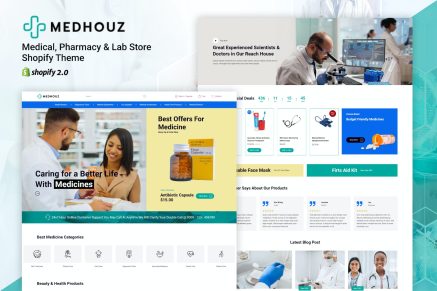 Medhouz - Medical, Pharmacy & Lab Store Shopify Theme Th