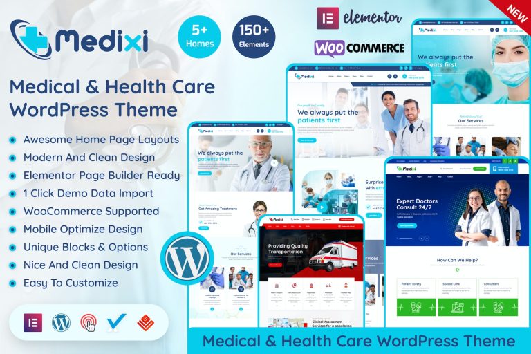 Medixi – Doctor & Medical Care WordPress Theme