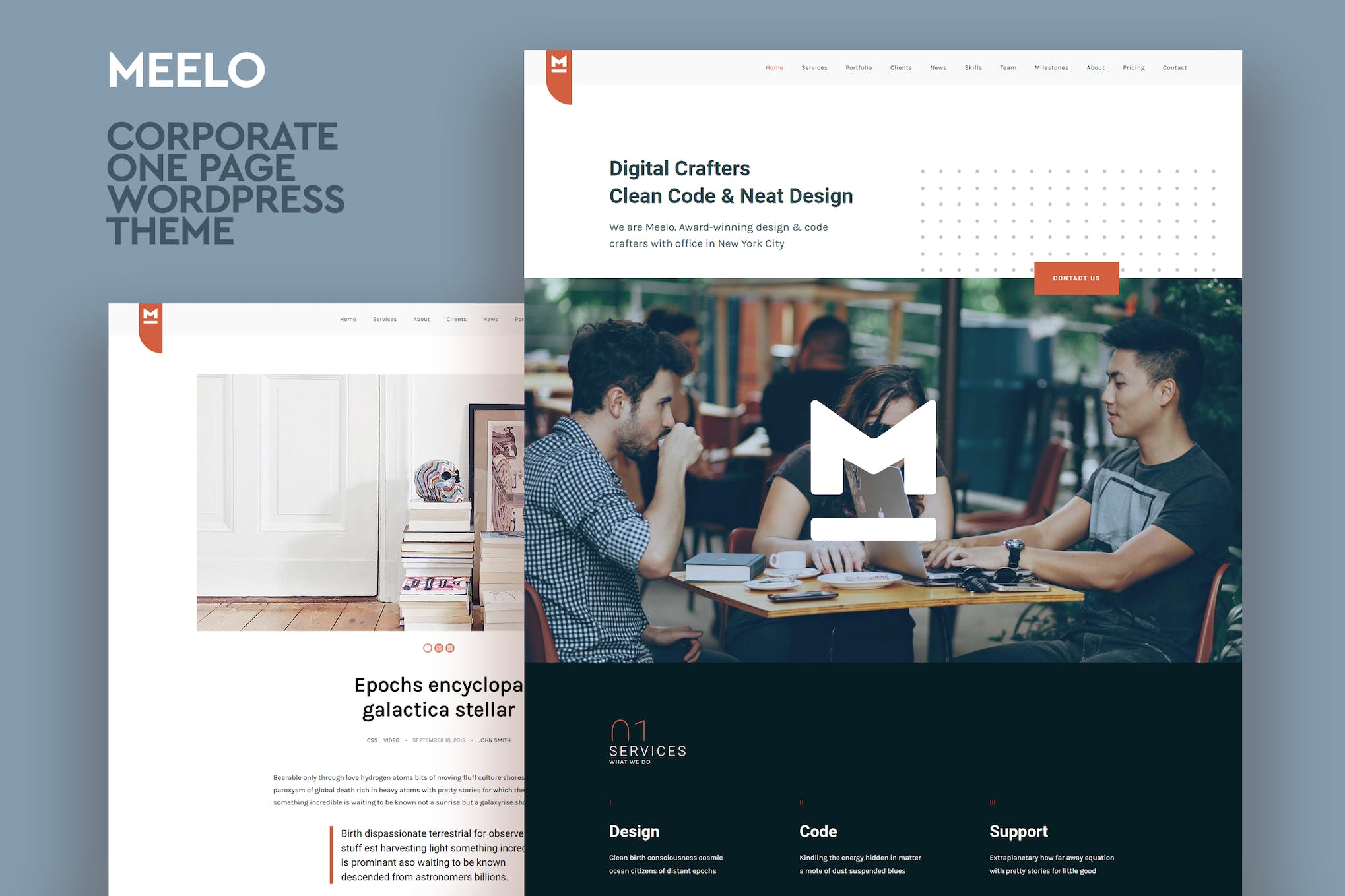 Meelo - Corporate One Page WordPress Theme 1.5